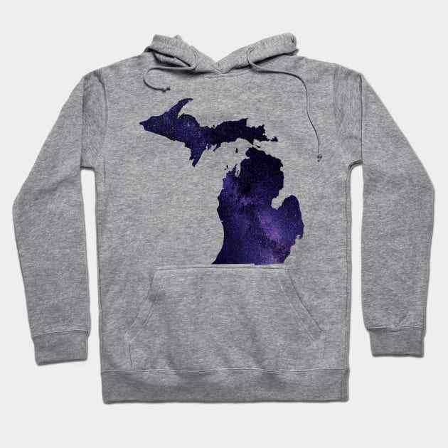 Michigan Galaxy (purple) Hoodie by UnderwaterSky